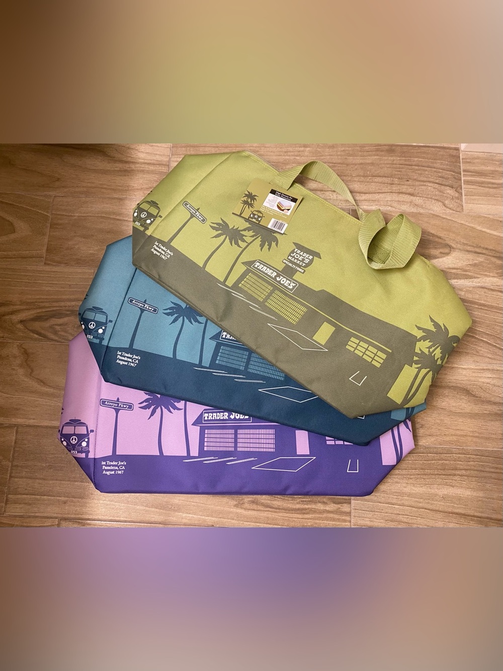 Trader Joe’s ❤️(3) Insulated Bag Shopping Reusable Cooler Large 8 Gallon  NWT
